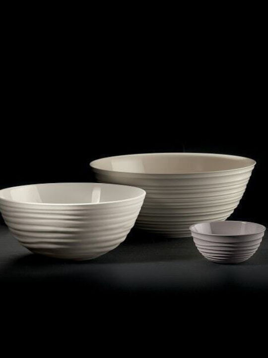 Marva Tierra Plastic Salad Bowl White 25x25x10.5cm