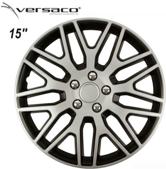 Versaco Car Hubcap Set Dacar 15" 4pcs Silver