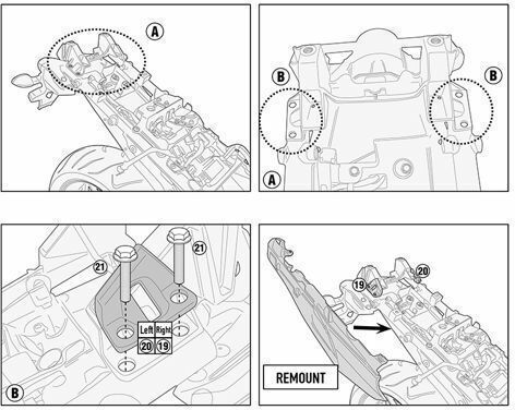 Givi Fitting Kits for Yamaha Tracer 900 for Rack SR2122