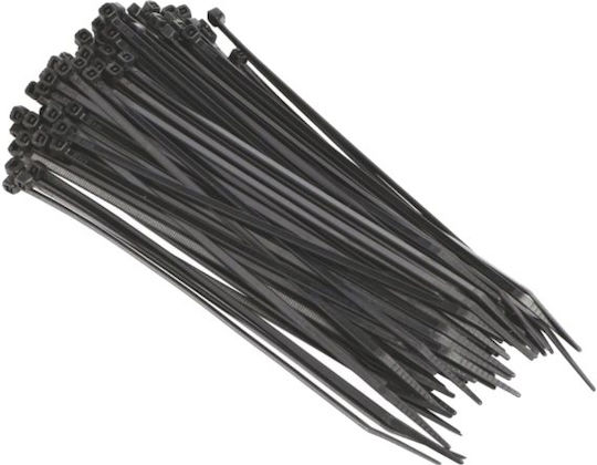 Arte Plast Plastic Cable Ties 430mmx4.8mm In Black Colour 100pcs 03-250