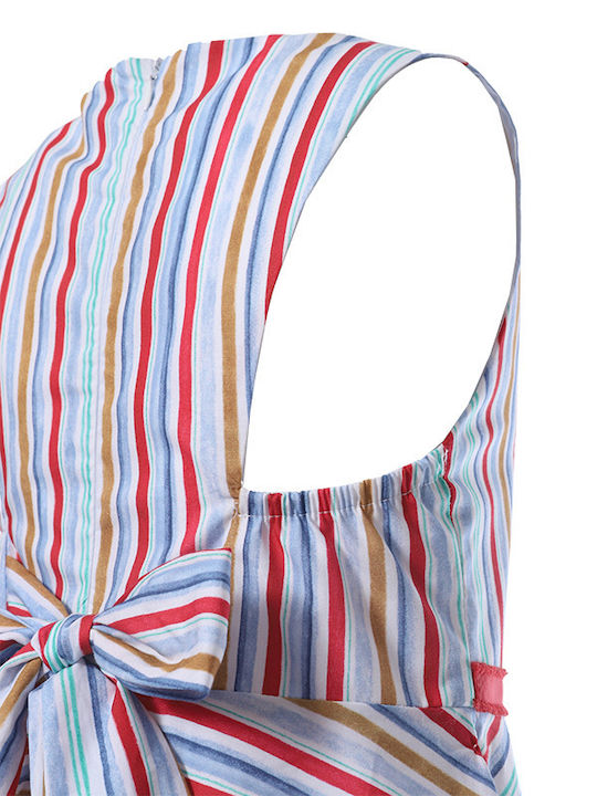 Matoufrance Kids Dress Striped Sleeveless Multicolour