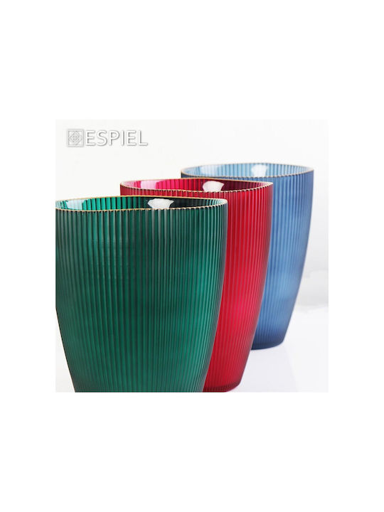 Espiel Vază Decorativă Sticlă Verde 18cm 1buc