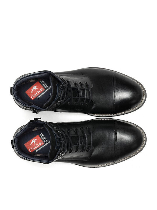 Terry Δερμάτινα Ανδρικά Αρβυλάκια Black/Blue