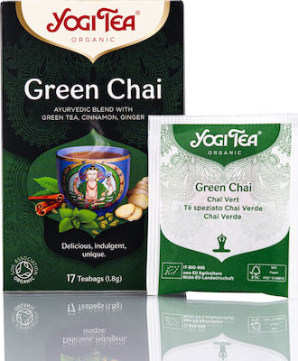 Yogi Tea Πράσινο Τσάι Βιολογικό Green Chai 17 Φακελάκια 30.6gr