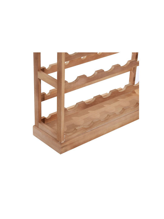 HomCom Freistehend Weinkeller Hölzernes für 24 Flaschen Braun 70x22.5x70εκ.