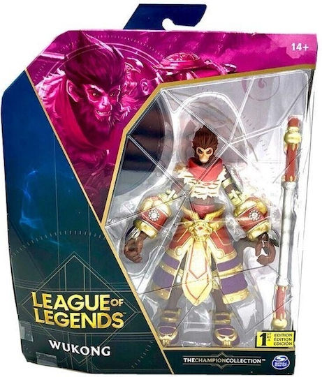 League Of Legends Figura Wukong 6” – Collezione Champion, 18 Punti Articolati, Con Bastone