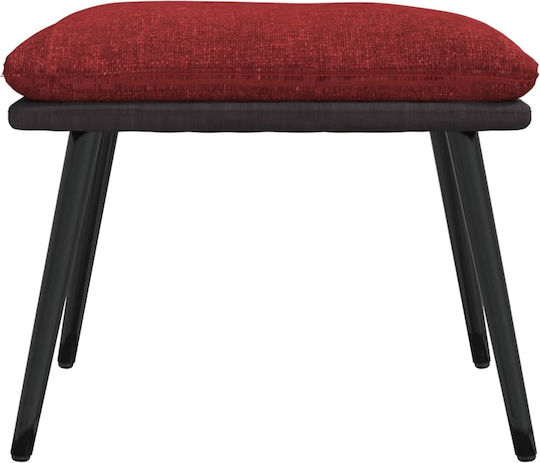 Stool Footstool Upholstered with Fabric Burgundy 45x29.5x39cm