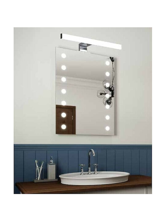 Eurolamp Moderner Wandleuchte mit Integrierte LED und Natürliches Weiß Licht Silber 50x103x40cm