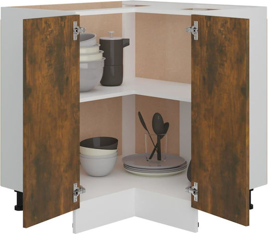 Eckschrank Boden Braun 75.5x75.5x80.5Stück