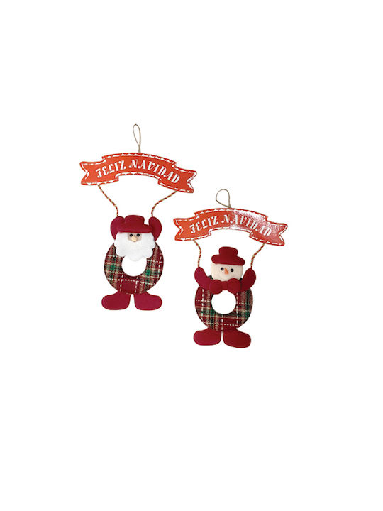 AGC Christmas Fabric Santa Claus Ornament Multicolour