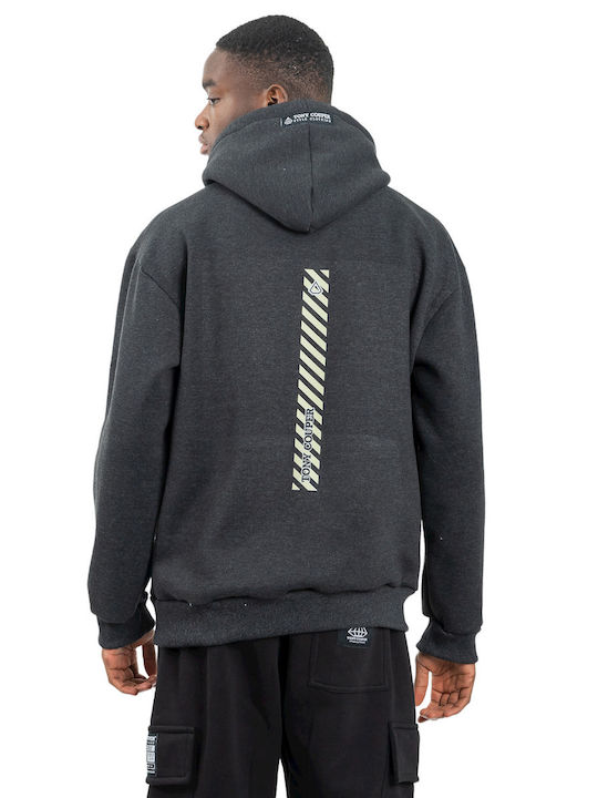 Tony Couper Men's Sweatshirt with Hood and Pockets Gray