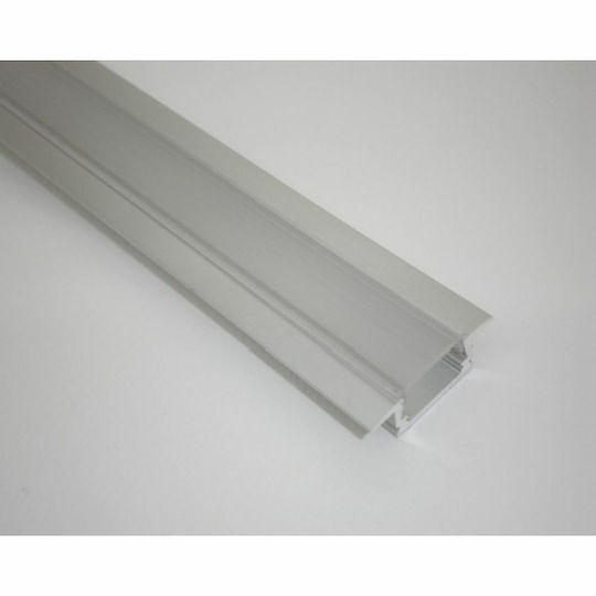 Polyfot În aer liber Profil din Aluminiu pentru Bandă LED cu Opal Acoperire 200x2.7x0.8cm.