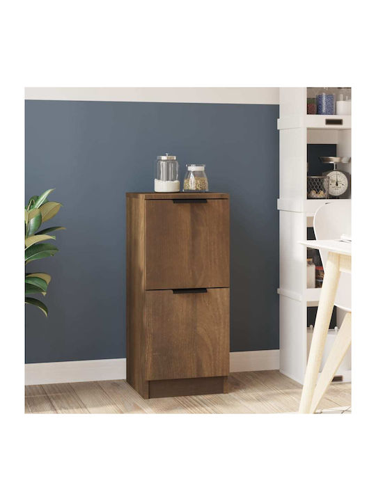 Office Storage Chipboard Cabinet Walnut L30xW30xH70cm