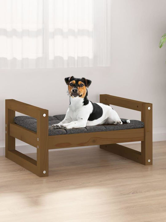 vidaXL Elevated Dog Bed Honey 55.5x45.5cm.