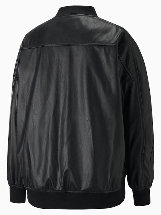 T7 Kurz Damen Bomberjacke Schwarz