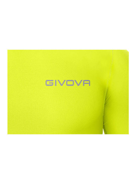 Givova Corpus 3 Maglia Ανδρική Ισοθερμική Μακρυμάνικη Μπλούζα Κίτρινη