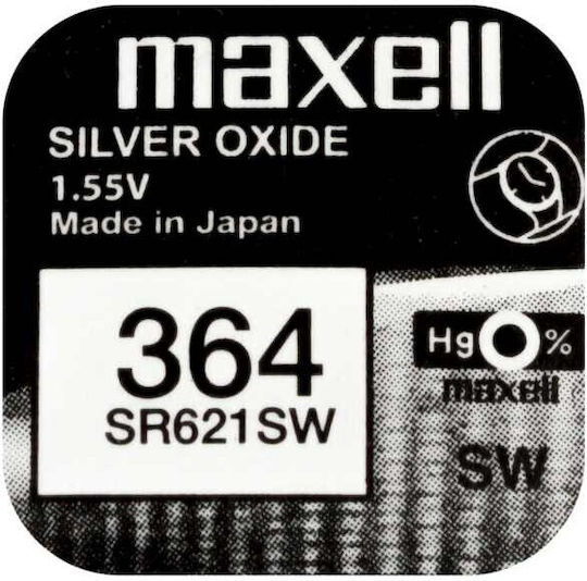 Murata 364 Batterien Silber-Oxid für Uhren SR621SW 1.55V 10Stück