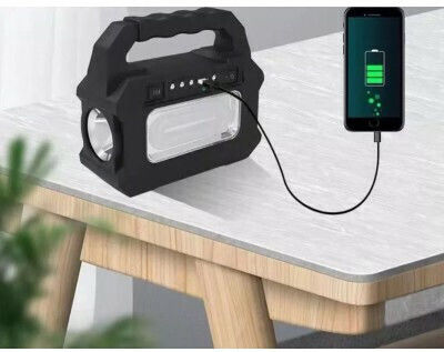 GDLite GD-8080 Solar Lighting System with Flash Light 3 Lamps and USB Charger