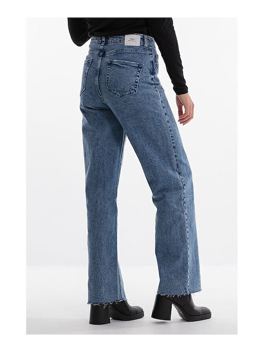 Only Wide Ψηλόμεσο Γυναικείο Jean Παντελόνι
