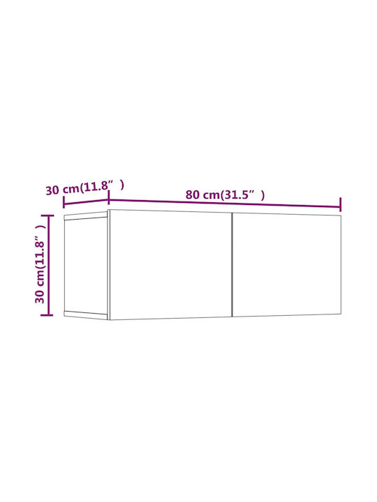 Wohnzimmer TV-Einheit Beige L100xB30xH30cm
