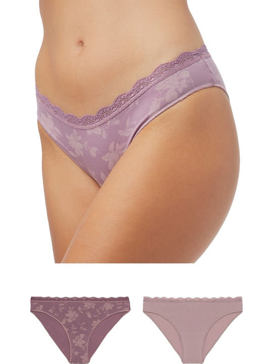 Fimelle Femei Slip 2Pack Lilac/Purple