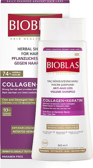 Bioblas Collagen Keratin Σαμπουάν κατά της Τριχόπτωσης για Όλους τους Τύπους Μαλλιών 360ml