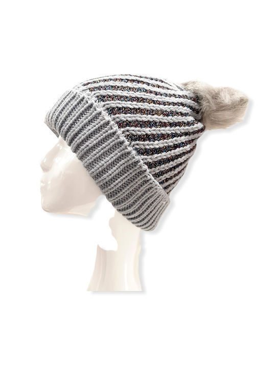 Verde 12-250 Knitted Beanie Cap Gray