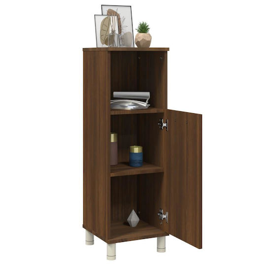vidaXL Στήλη Μπάνιου Τοίχου Μ30xΒ30xΥ95cm Δρυς