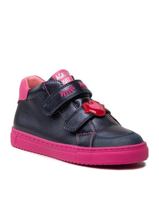 Kids Sneakers High with Scratch Blue