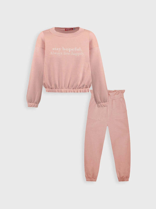 Energiers Kinder Sweatpants Set - Jogginganzug Rosa 2Stück