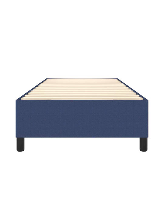 Mattress Bed Single Upholstered with Fabric Blue for Mattress 90x190cm