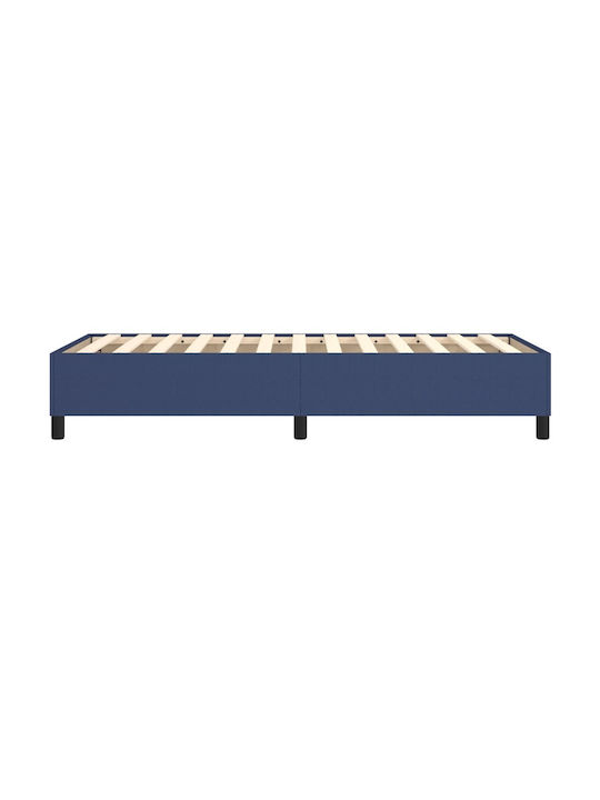 Mattress Bed Single Upholstered with Fabric Blue for Mattress 90x190cm