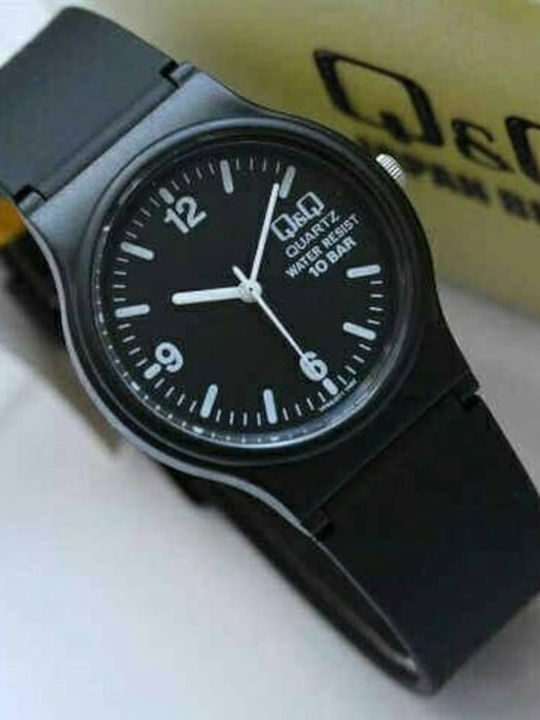 Q&Q Women's Watch with Black Rubber Strap
