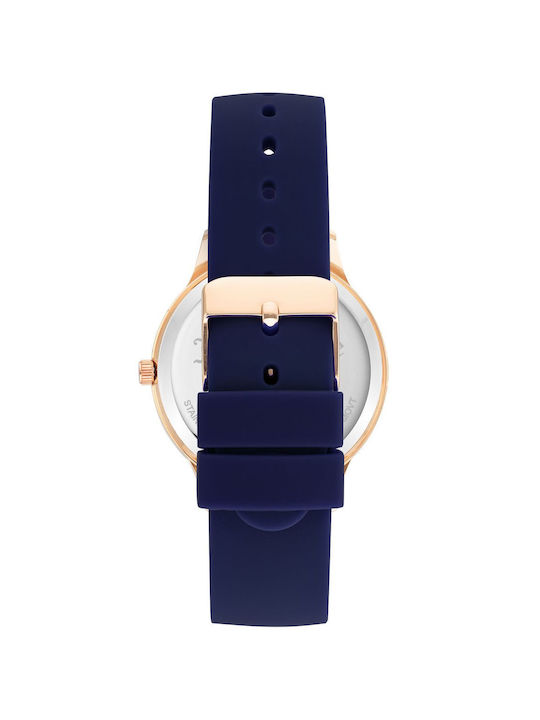 Juicy Couture Uhr mit Marineblau Lederarmband