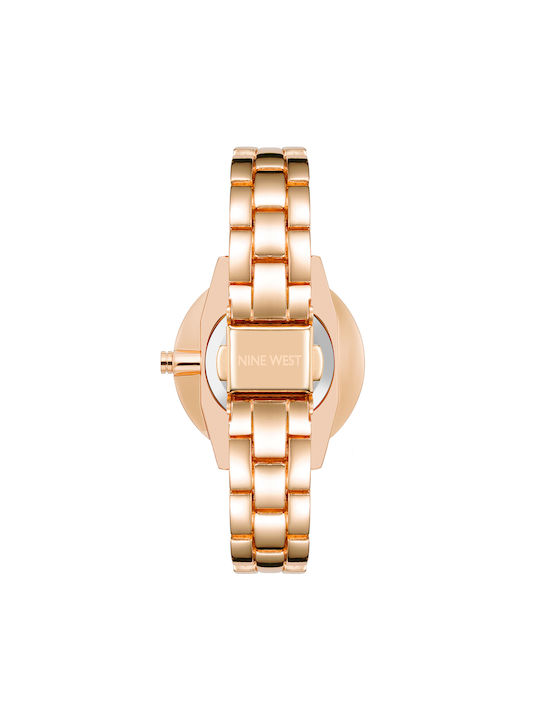 Nine West Uhr mit Rose Gold Metallarmband