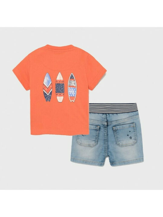 Mayoral Kids Set with Shorts Summer 2pcs Orange Ecofriends