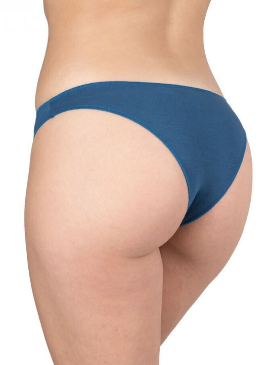 Brazil slip pentru femei A.A Cotton-Modal Blue