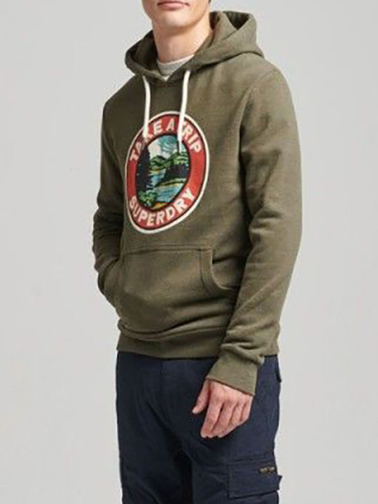 M D2 Sweatshirt with Hood Khaki