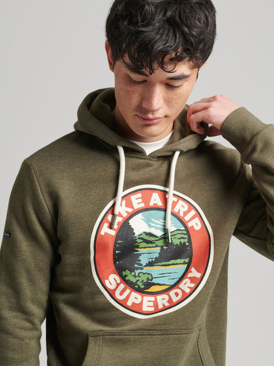 M D2 Sweatshirt with Hood Khaki