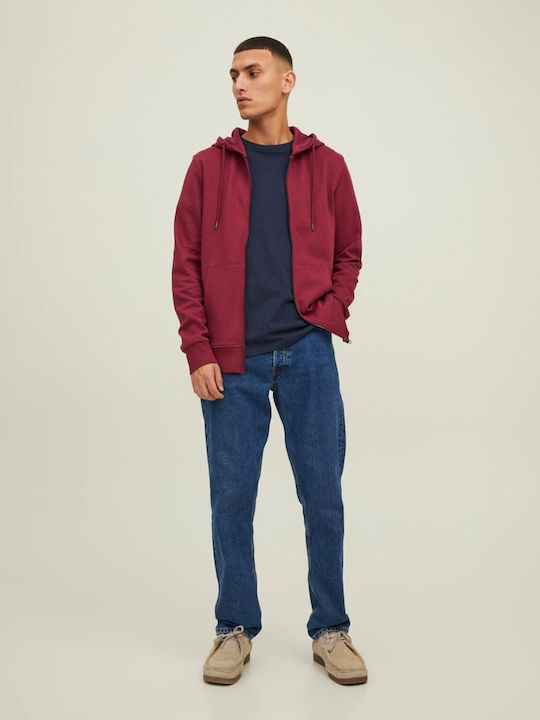 Sweatshirt with Hood Burgundy