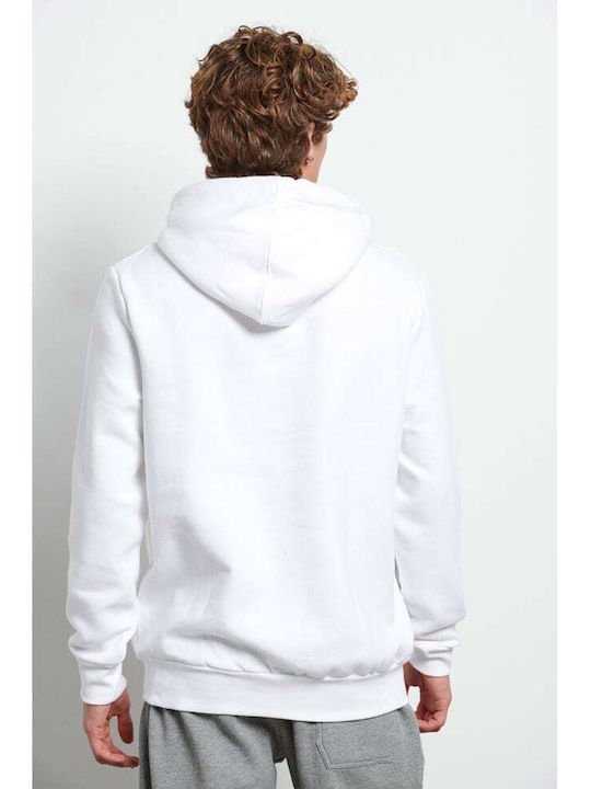 BodyTalk Men's Sweatshirt with Hood and Pockets White