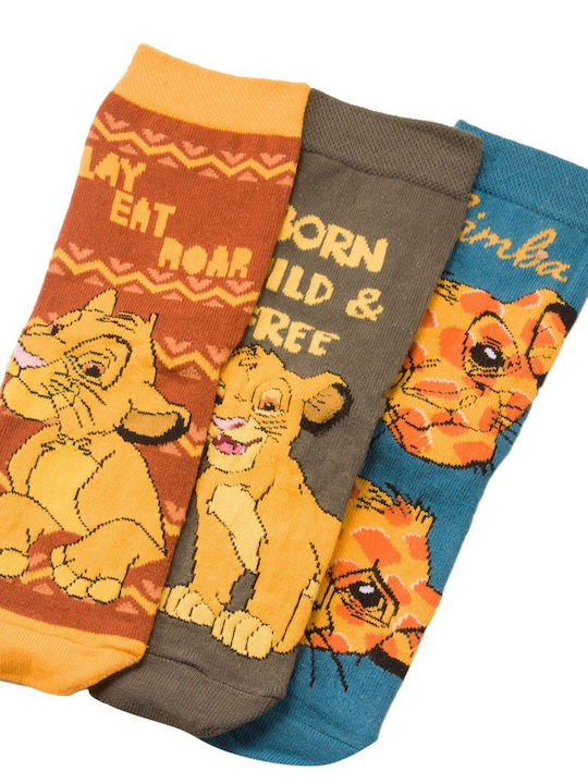 adidas Kids' Socks Knee-High Lion King Multicolored 3 Pairs
