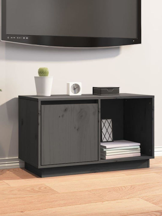 Solid Wood TV Furniture Gray L74xW35xH44cm