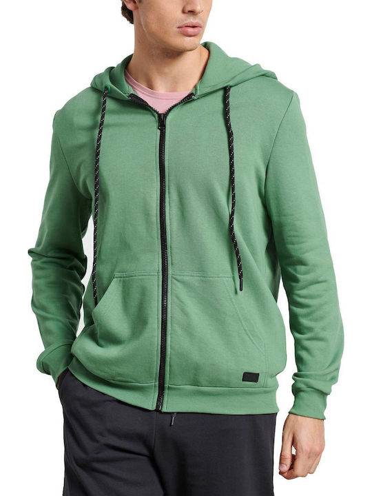 Sweatshirt mit Kapuze in Grün