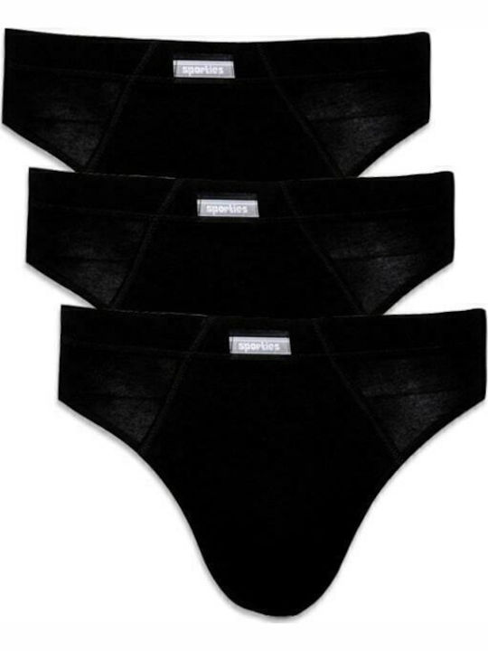 Minerva 90-23027 Men's Slips Black 3Pack 90-230...