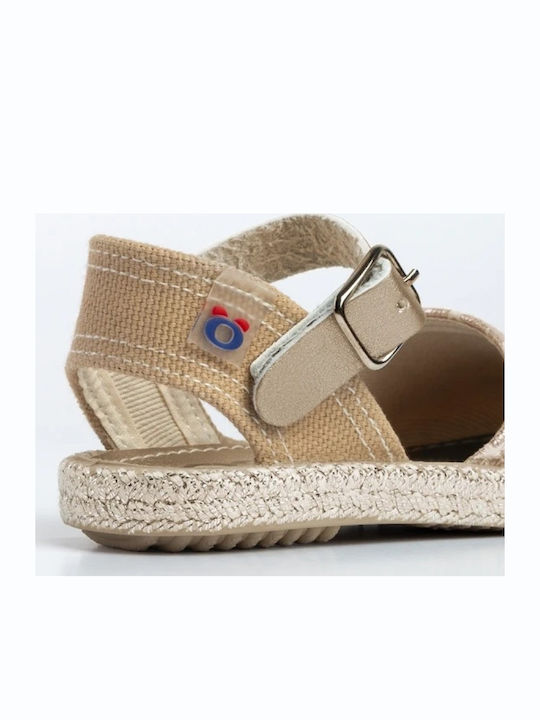 Kids Espradrilles with Adjustable Metal Clasp Gold