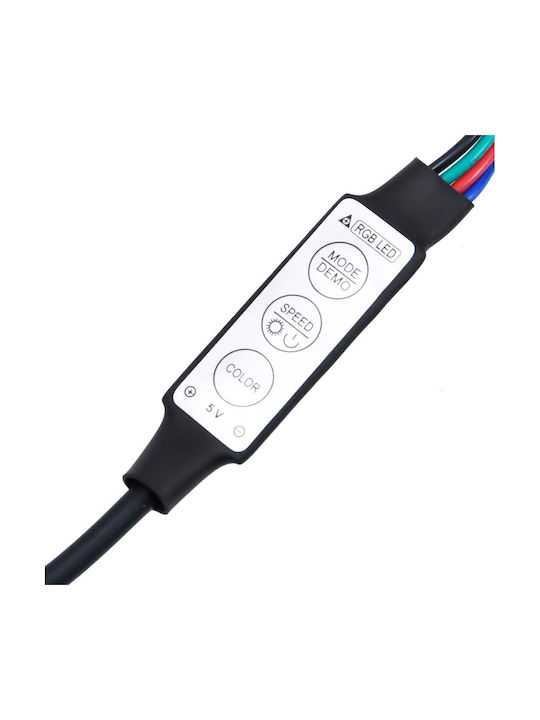 Γραφείο Υπολογιστή Ξύλινο Καφέ Δρυς με LED & USB θύρες 97x45x90εκ.
