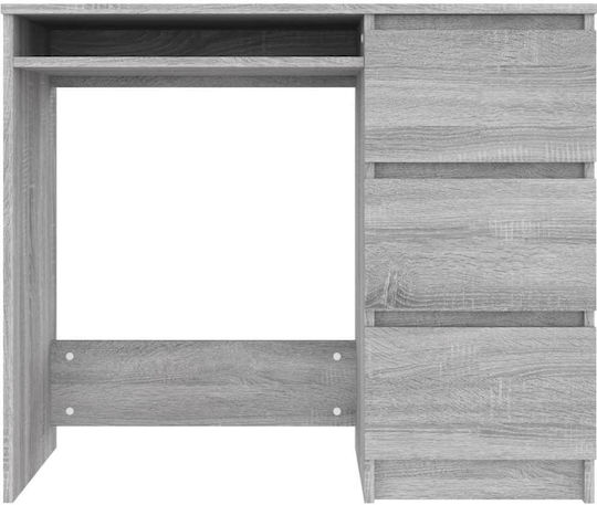 Desk Wooden Grey Sonoma 90x45x76cm