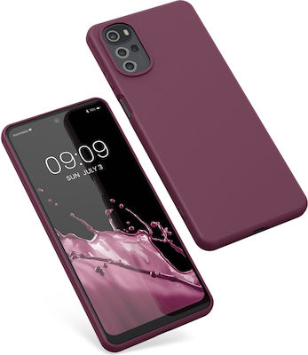 KWmobile Soft Flexible Silicone Back Cover Bordeaux Violet (Motorola Moto G22)