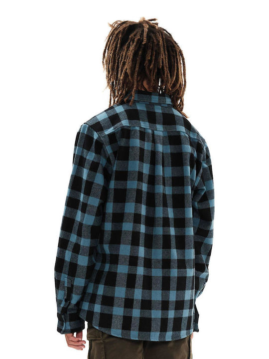 Emerson Men's Shirt Long Sleeve Checked Blue/Black